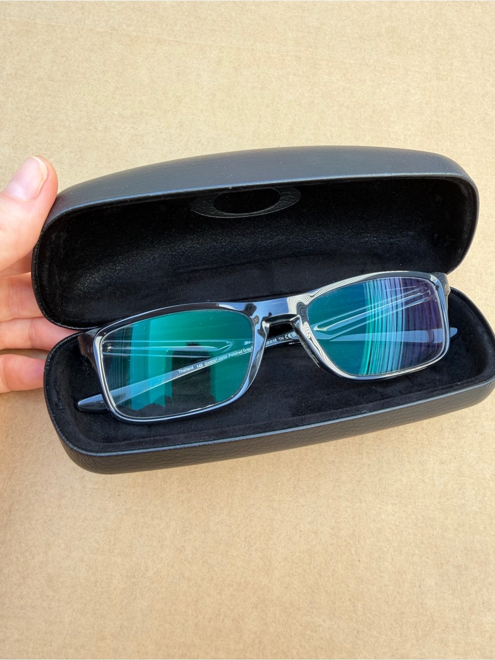 Oakley Plank 2.0 Eyeglass Frames Polished Grey Smoke 55-18-145 + Case